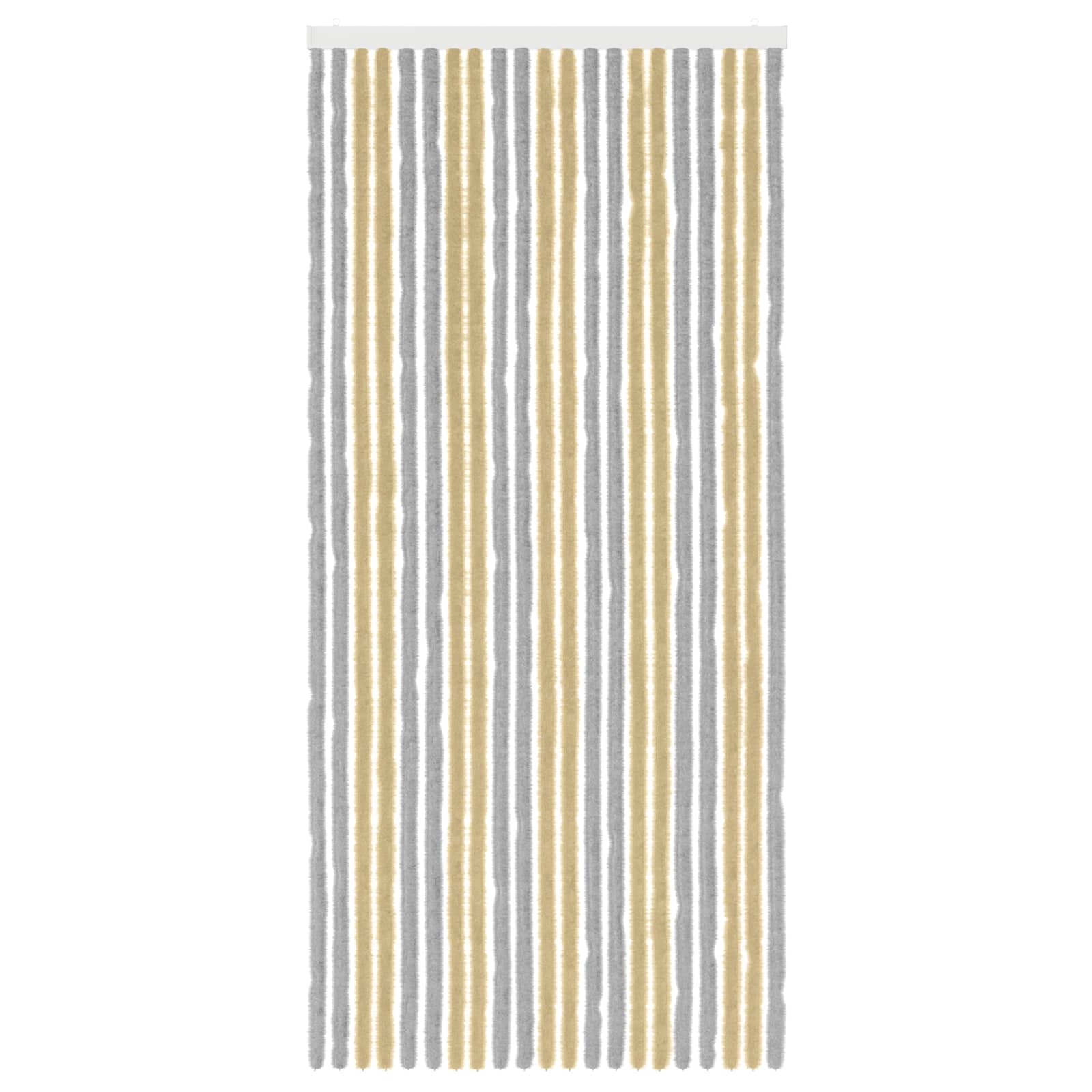Insecten Gordijn Chenille Grijs en Beige 90 x 200 cm 100% PP is nu te koop bij PeponiXL, paradijselijk wonen!
