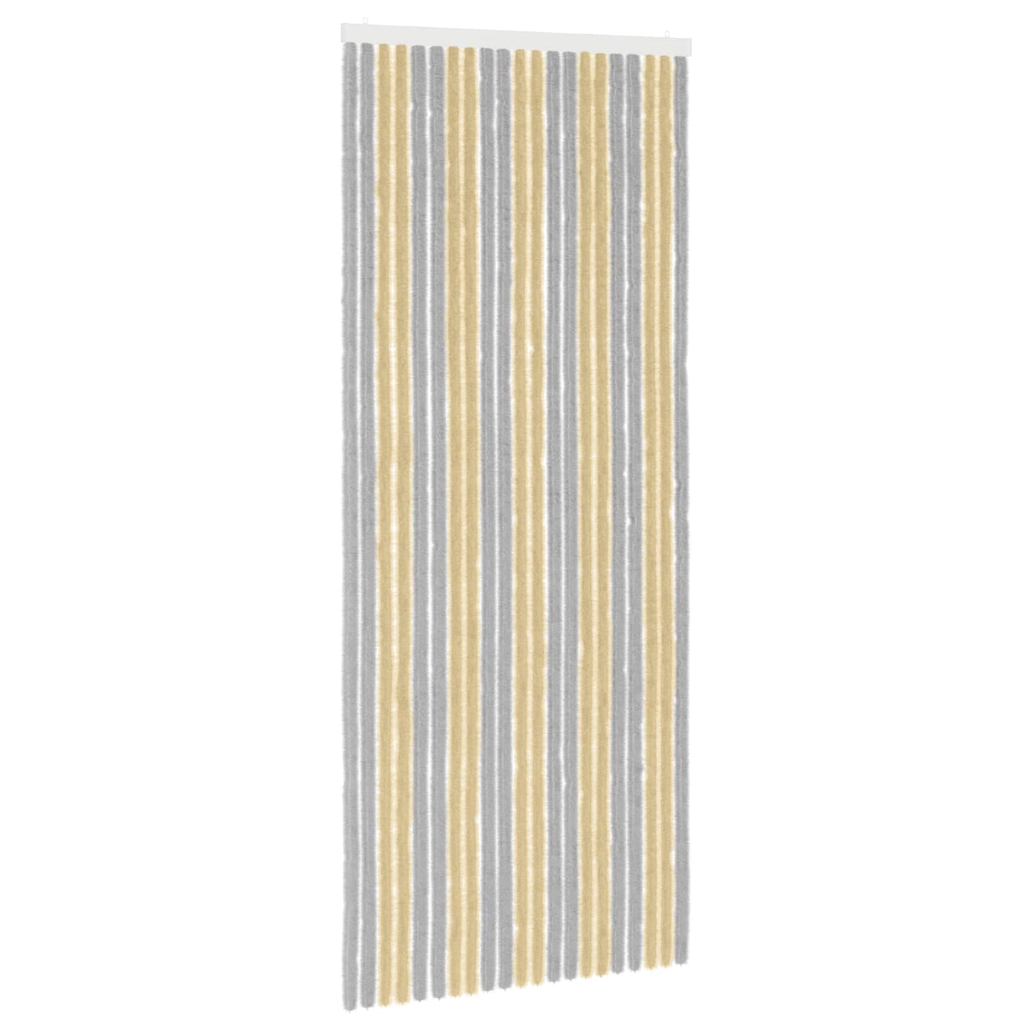 Insecten Gordijn Chenille Grijs en Beige 90 x 220 cm 100% PP is nu te koop bij PeponiXL, paradijselijk wonen!