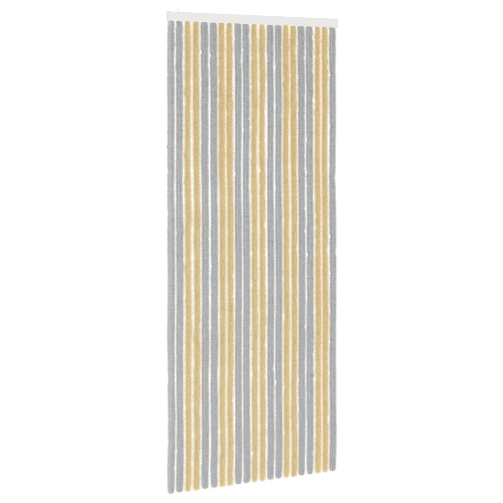 Insecten Gordijn Chenille Grijs en Beige 90 x 220 cm 100% PP is nu te koop bij PeponiXL, paradijselijk wonen!