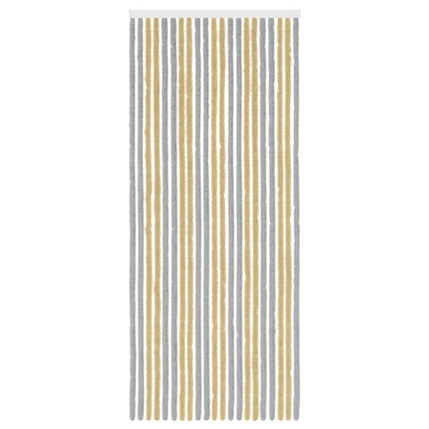 Insecten Gordijn Chenille Grijs en Beige 90 x 220 cm 100% PP is nu te koop bij PeponiXL, paradijselijk wonen!