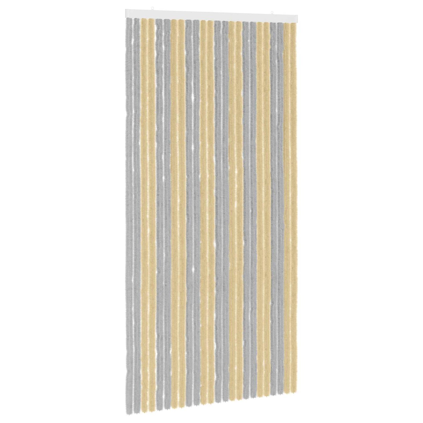 Insecten Gordijn Chenille Grijs en Beige 100 x 200 cm 100% PP is nu te koop bij PeponiXL, paradijselijk wonen!