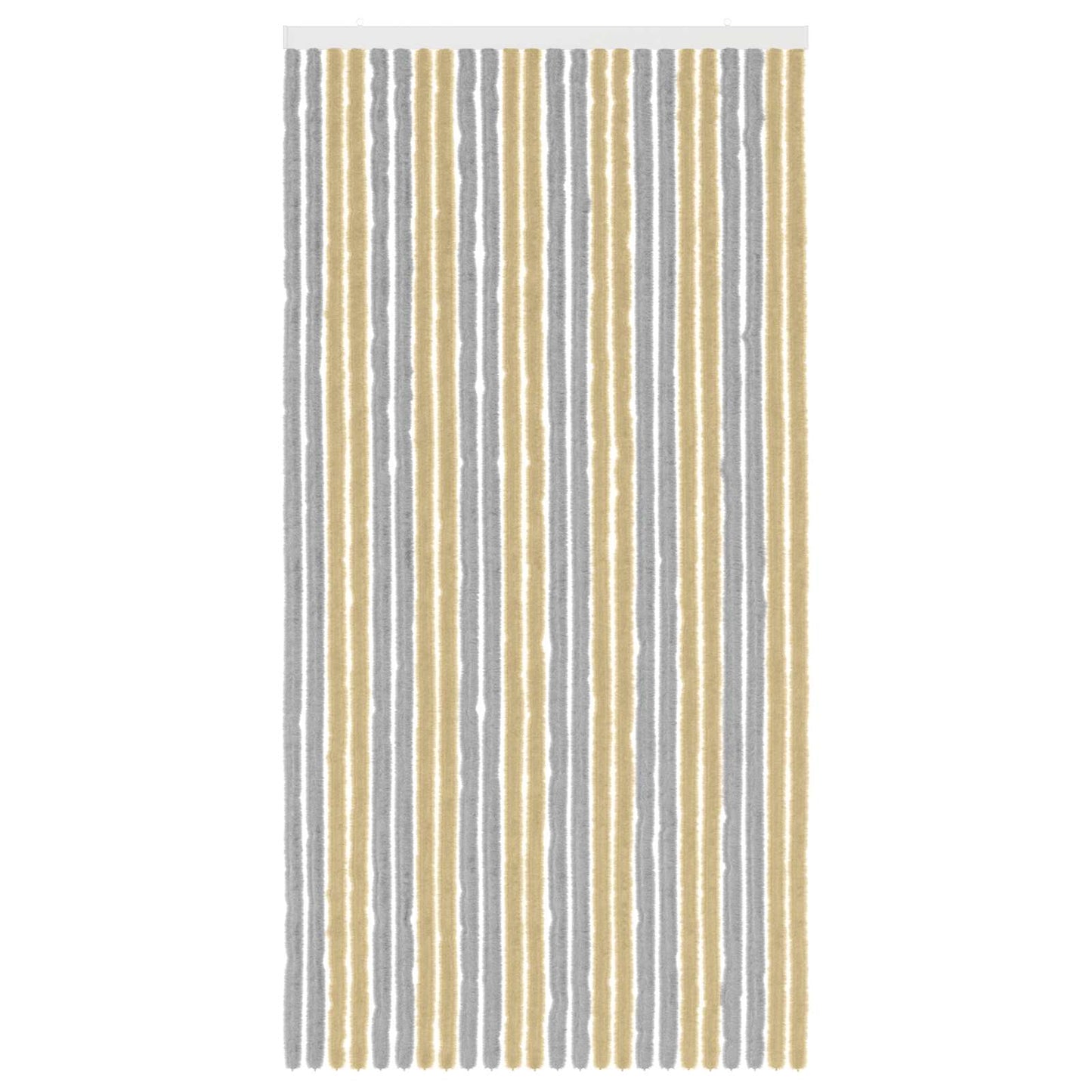 Insecten Gordijn Chenille Grijs en Beige 100 x 200 cm 100% PP is nu te koop bij PeponiXL, paradijselijk wonen!
