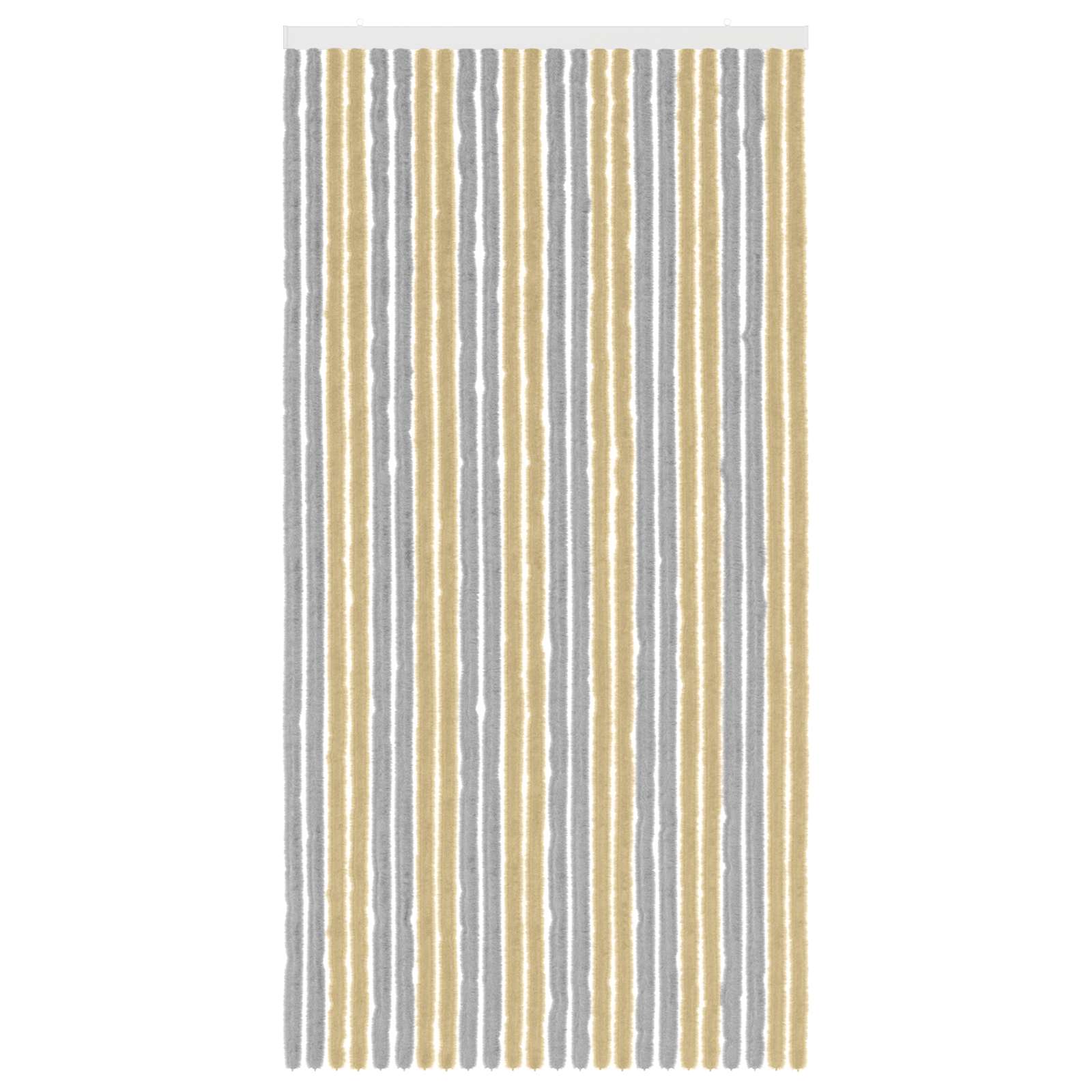 Insecten Gordijn Chenille Grijs en Beige 100 x 200 cm 100% PP is nu te koop bij PeponiXL, paradijselijk wonen!
