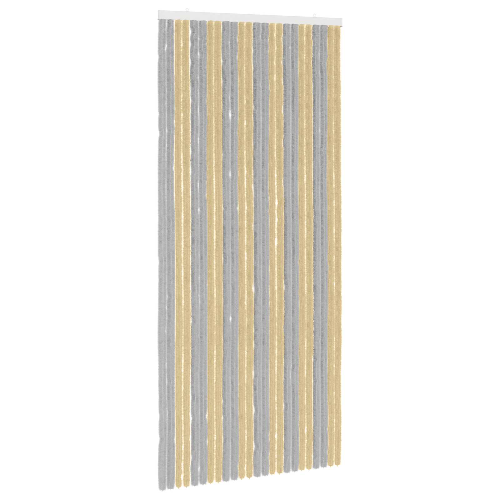 Insecten Gordijn Chenille Grijs en Beige 100 x 220 cm 100% PP is nu te koop bij PeponiXL, paradijselijk wonen!