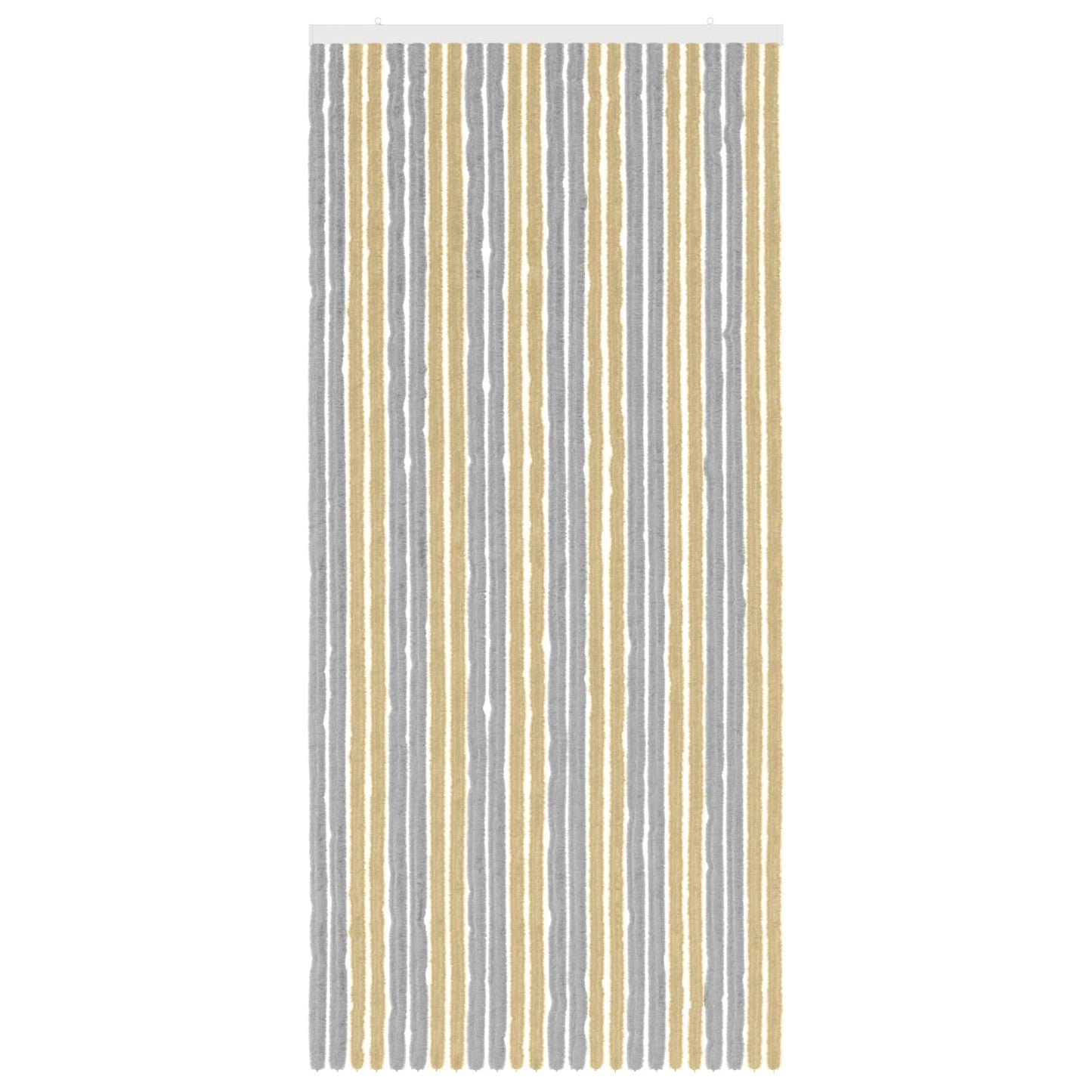 Insecten Gordijn Chenille Grijs en Beige 100 x 220 cm 100% PP is nu te koop bij PeponiXL, paradijselijk wonen!