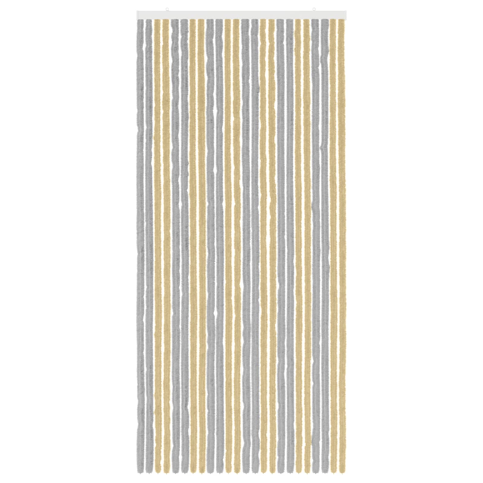 Insecten Gordijn Chenille Grijs en Beige 100 x 220 cm 100% PP is nu te koop bij PeponiXL, paradijselijk wonen!