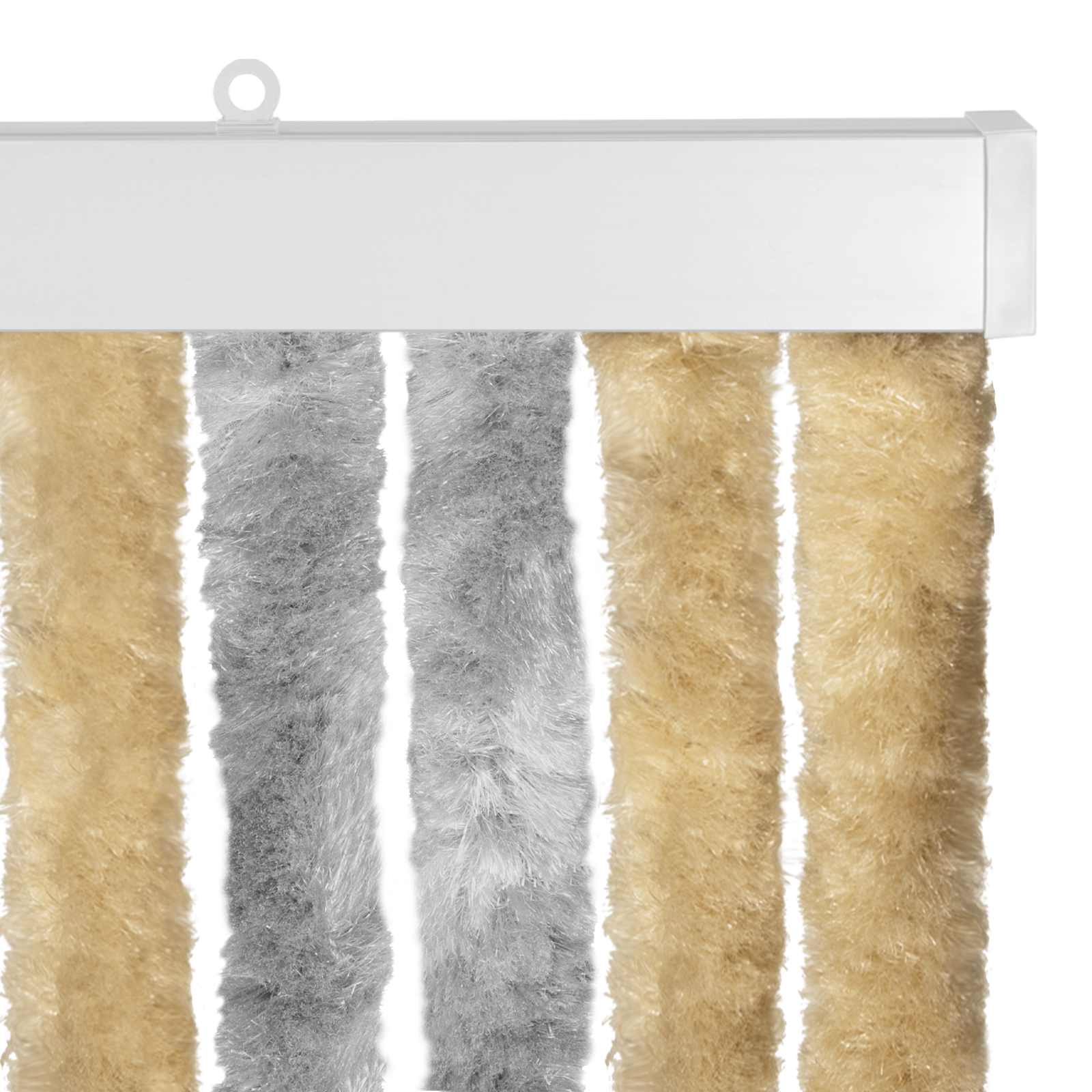 Insecten Gordijn Chenille Grijs en Beige 100 x 230 cm 100% PP is nu te koop bij PeponiXL, paradijselijk wonen!