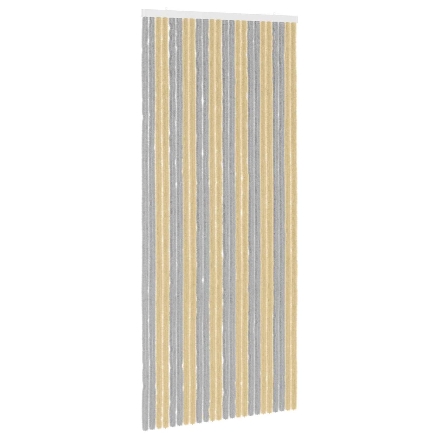 Insecten Gordijn Chenille Grijs en Beige 100 x 230 cm 100% PP is nu te koop bij PeponiXL, paradijselijk wonen!