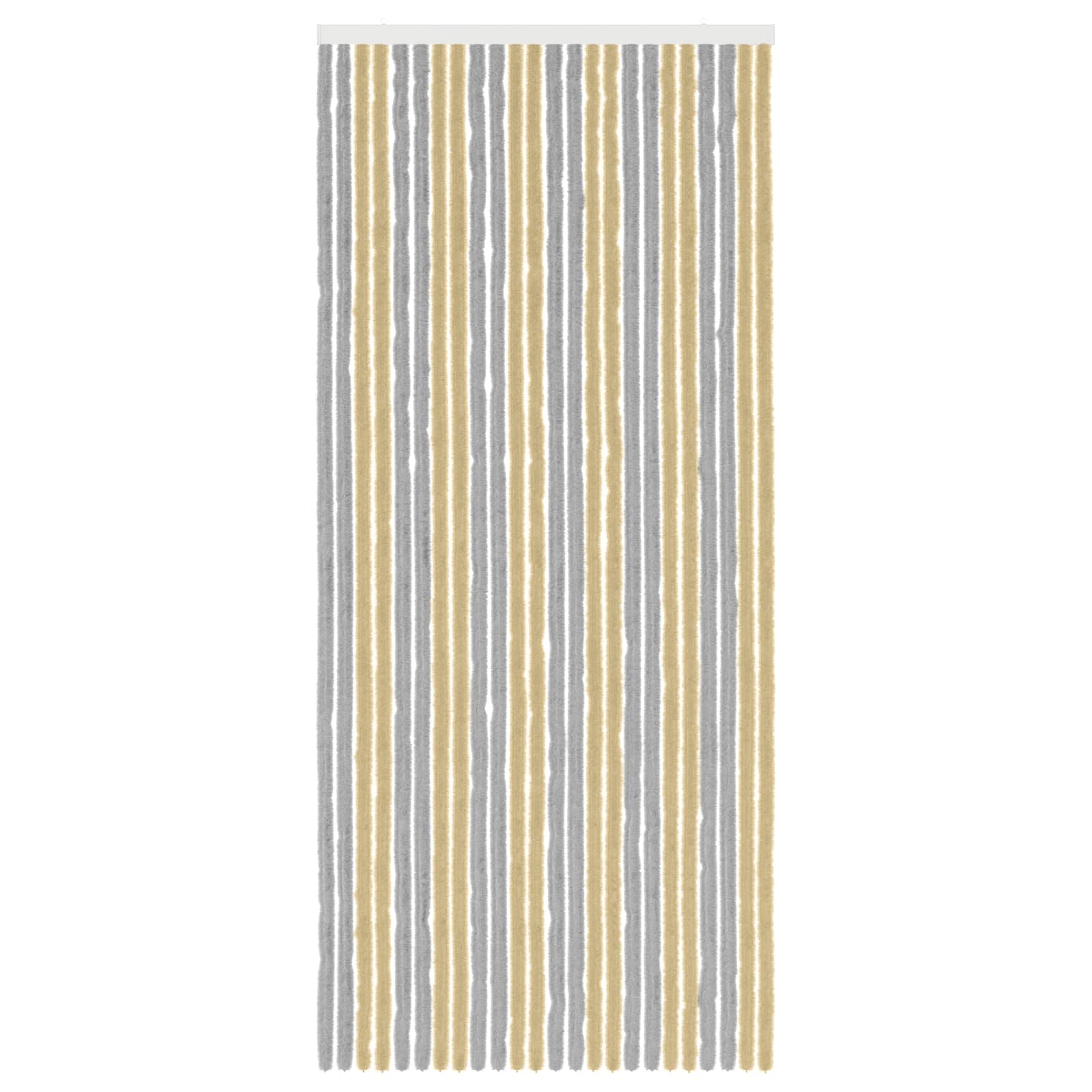 Insecten Gordijn Chenille Grijs en Beige 100 x 230 cm 100% PP is nu te koop bij PeponiXL, paradijselijk wonen!