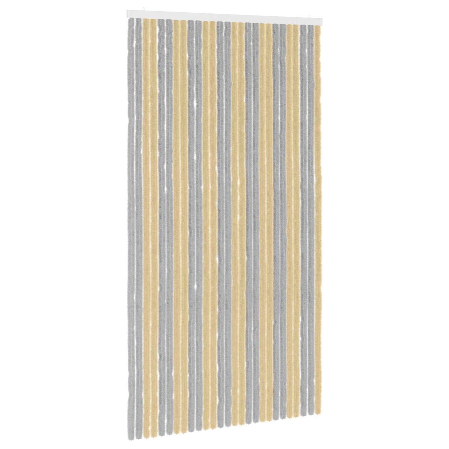 Insecten Gordijn Chenille Grijs en Beige 118 x 220 cm 100% PP is nu te koop bij PeponiXL, paradijselijk wonen!