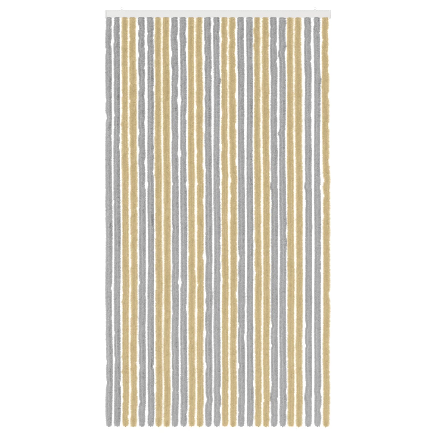 Insecten Gordijn Chenille Grijs en Beige 118 x 220 cm 100% PP is nu te koop bij PeponiXL, paradijselijk wonen!