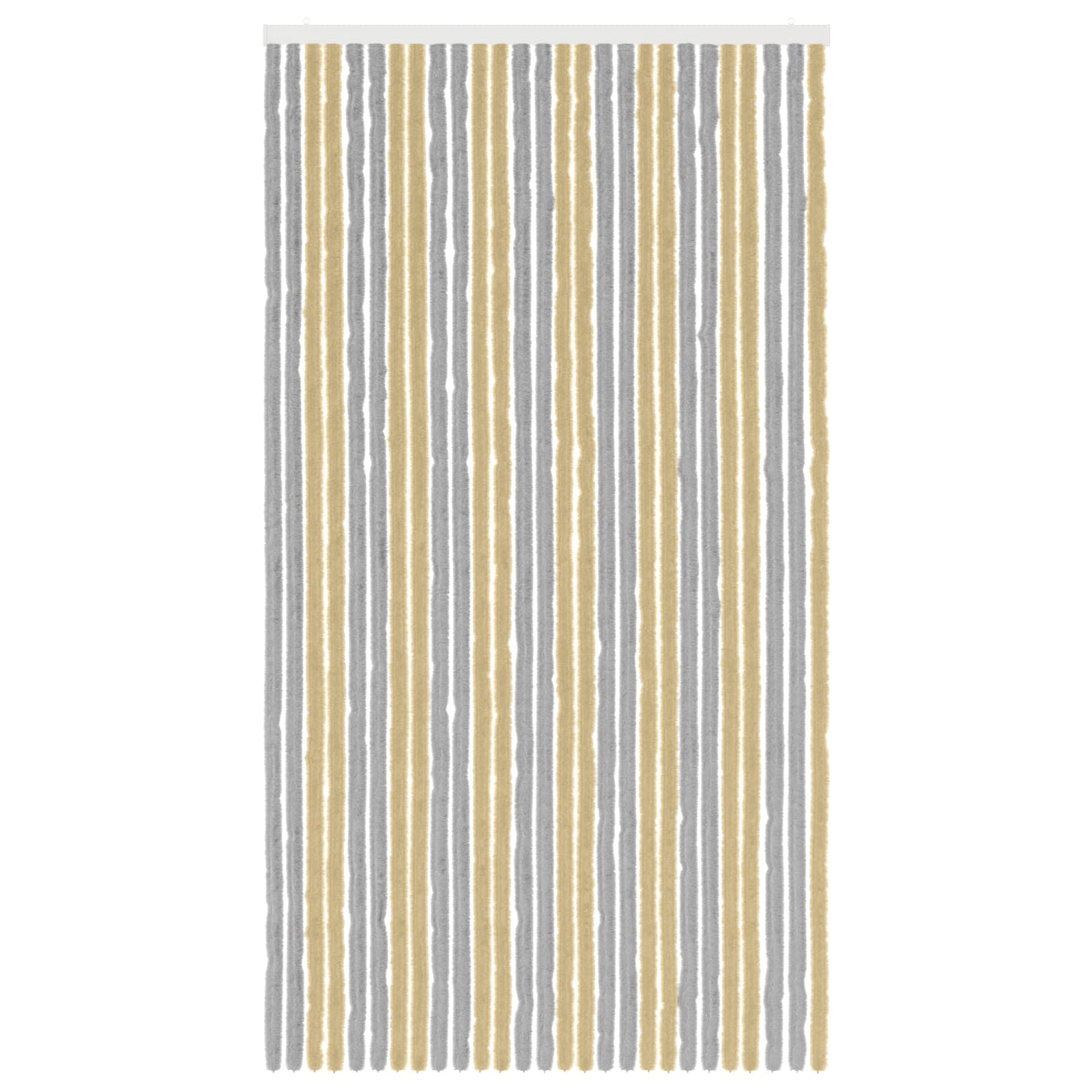 Insecten Gordijn Chenille Grijs en Beige 118 x 220 cm 100% PP is nu te koop bij PeponiXL, paradijselijk wonen!