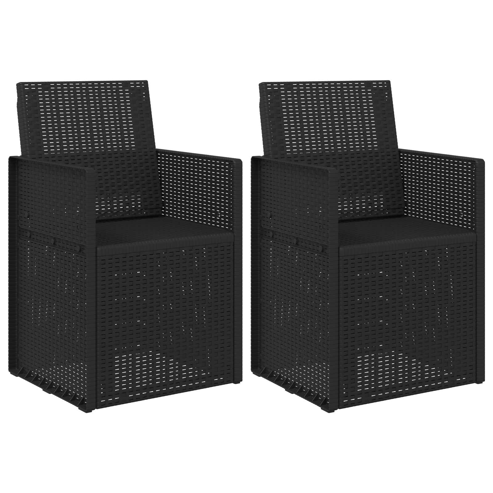 Tuin Eetstoelen 2 st Antraciet 53 x 47 x 88,5 cm PP is nu te koop bij PeponiXL, paradijselijk wonen!