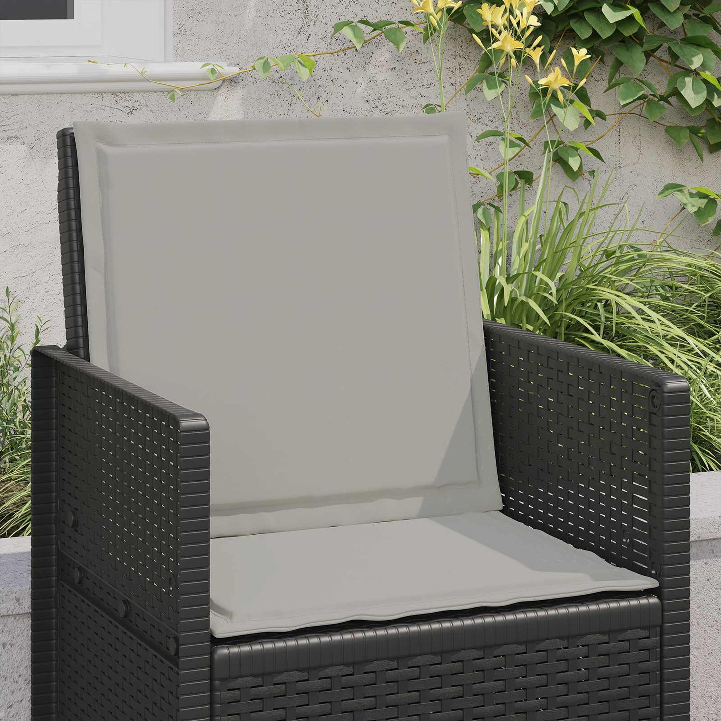 Zit- en Rugkussens 4 pcs Lichtgrijs 47 x 45 x 2 cm Polyester is nu te koop bij PeponiXL, paradijselijk wonen!