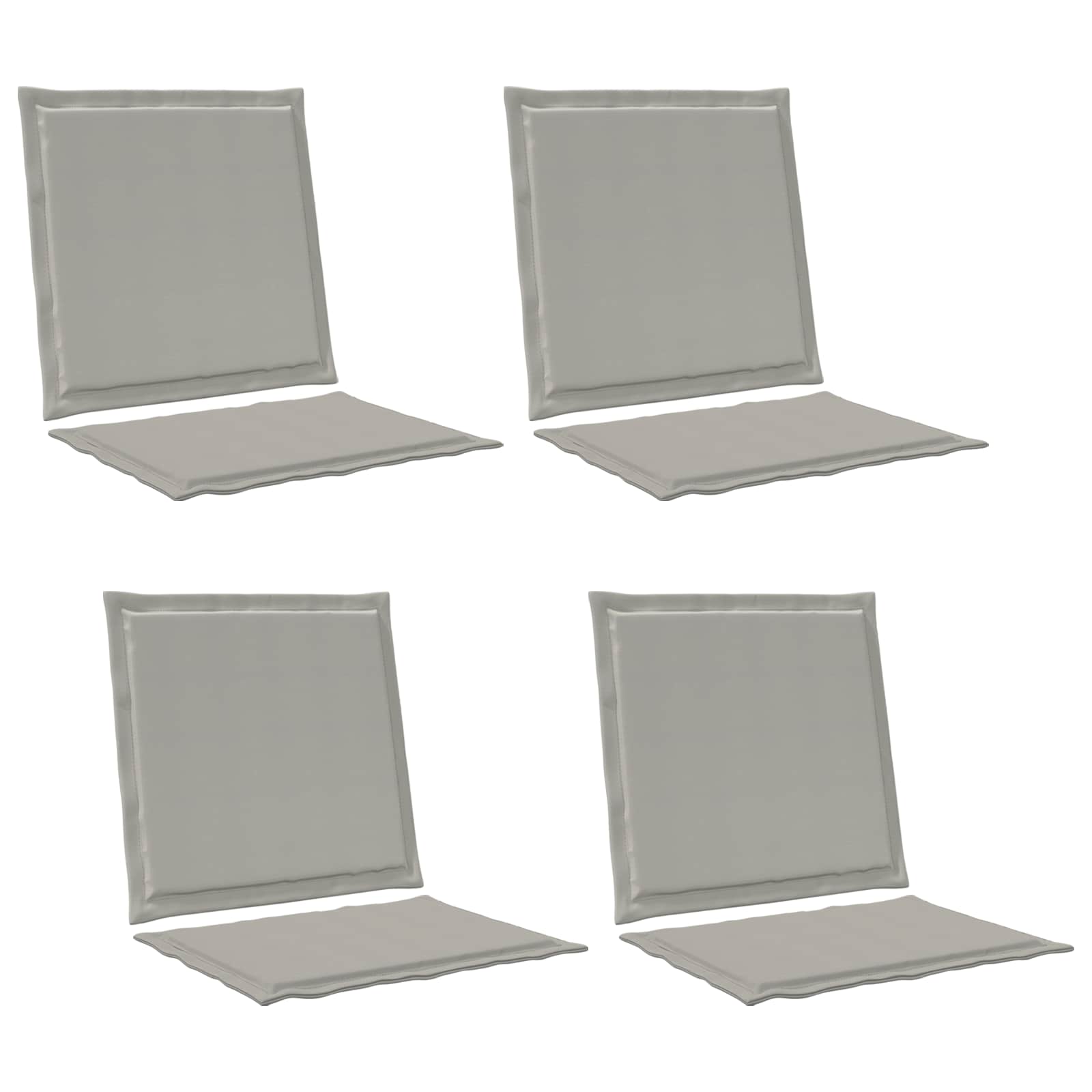 Zit- en Rugkussens 4 pcs Lichtgrijs 47 x 45 x 2 cm Polyester is nu te koop bij PeponiXL, paradijselijk wonen!