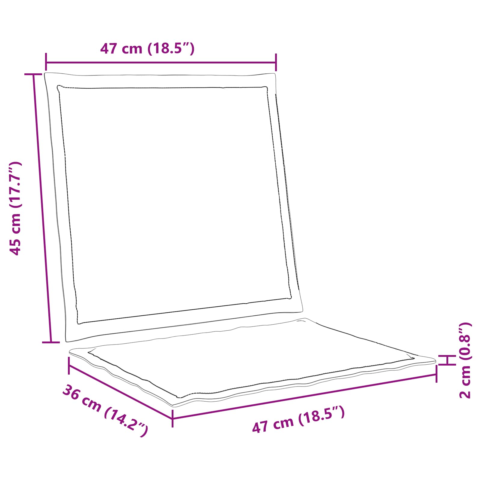 Zit- en Rugkussens 4 pcs Lichtgrijs 47 x 45 x 2 cm Polyester is nu te koop bij PeponiXL, paradijselijk wonen!