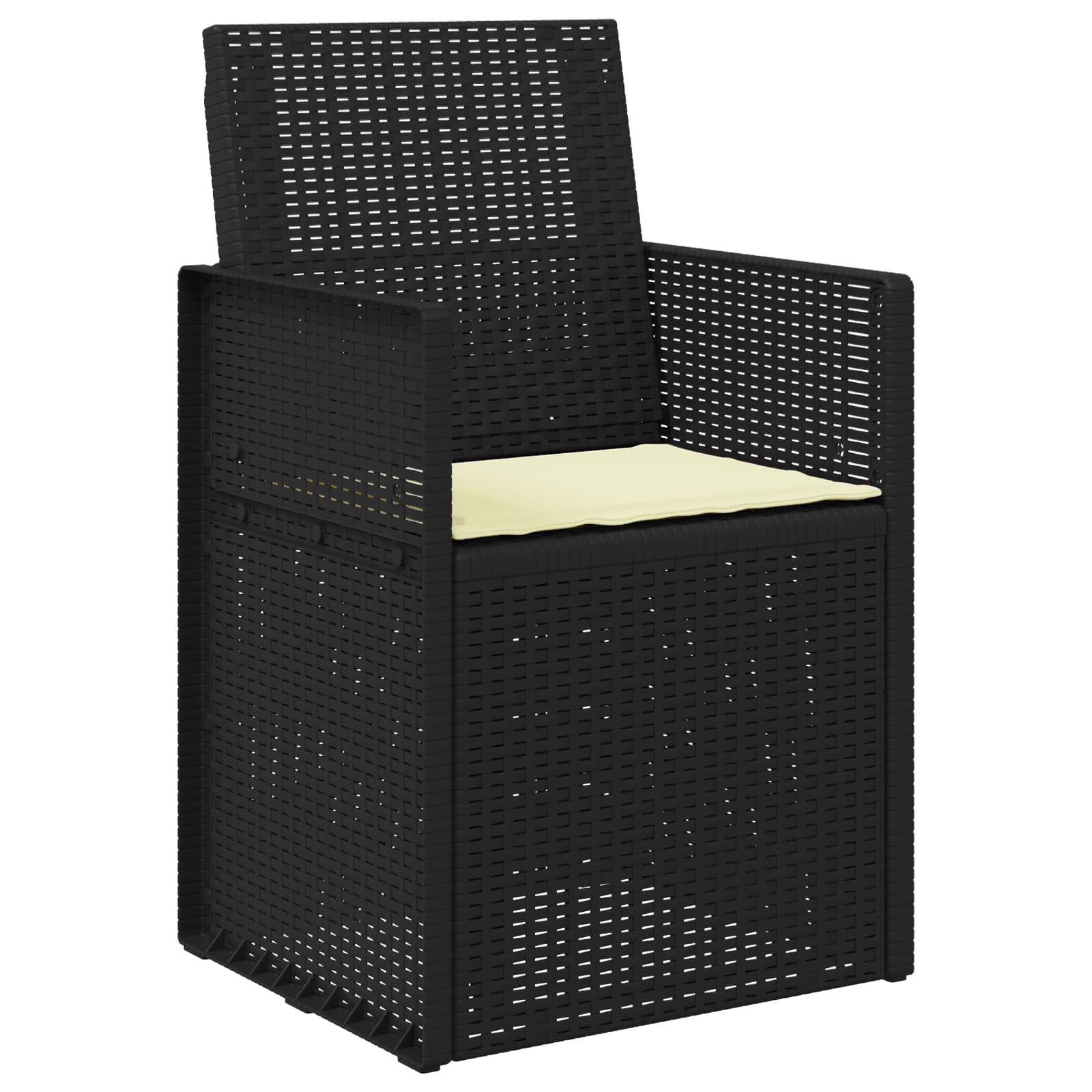 Tuin Eetstoelen 2 pcs Antraciet- en crèmekleurig PP is nu te koop bij PeponiXL, paradijselijk wonen!