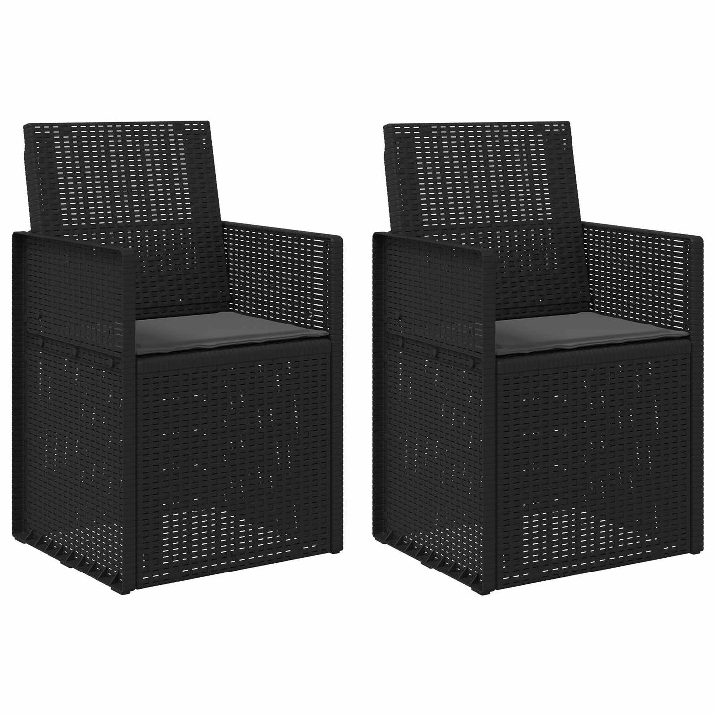 Tuin Eetstoelen 2 pcs Antracietkleurig PP is nu te koop bij PeponiXL, paradijselijk wonen!