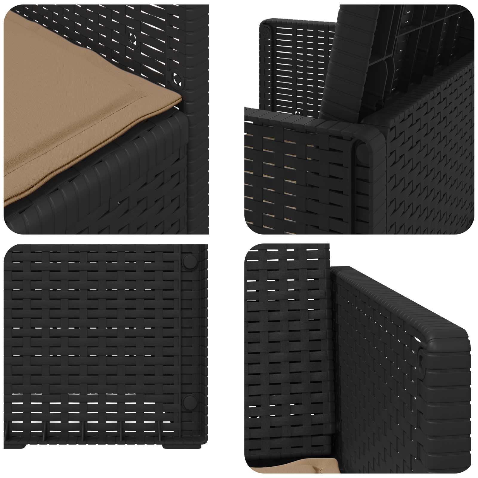 Tuin Eetstoelen 2 pcs Antracietkleurig en taupe PP is nu te koop bij PeponiXL, paradijselijk wonen!