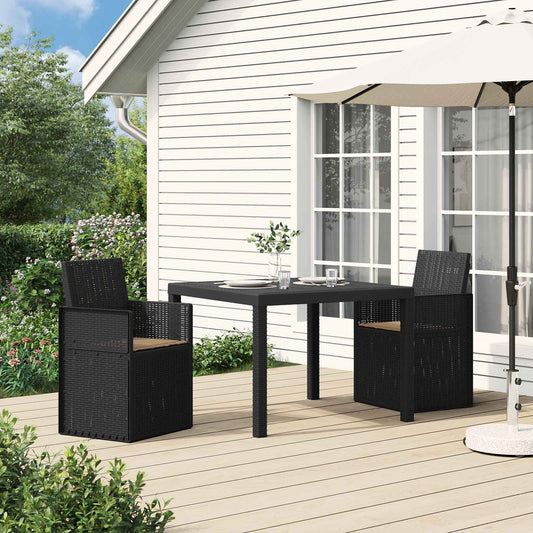 Tuin Eetstoelen 2 pcs Antracietkleurig en taupe PP is nu te koop bij PeponiXL, paradijselijk wonen!