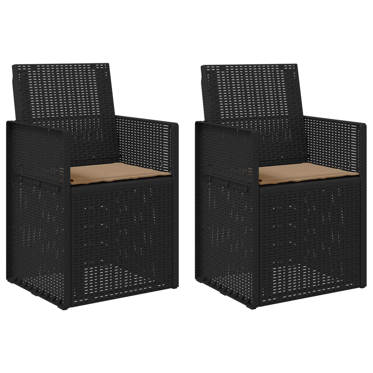 Tuin Eetstoelen 2 pcs Antracietkleurig en taupe PP is nu te koop bij PeponiXL, paradijselijk wonen!