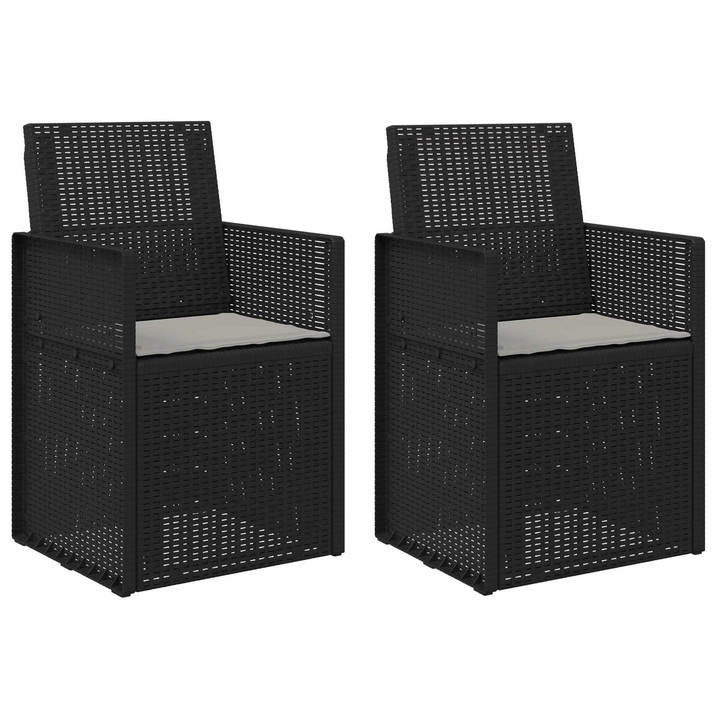 Tuin Eetstoelen 2 pcs Anthraciet en Lichtgrijs PP is nu te koop bij PeponiXL, paradijselijk wonen!