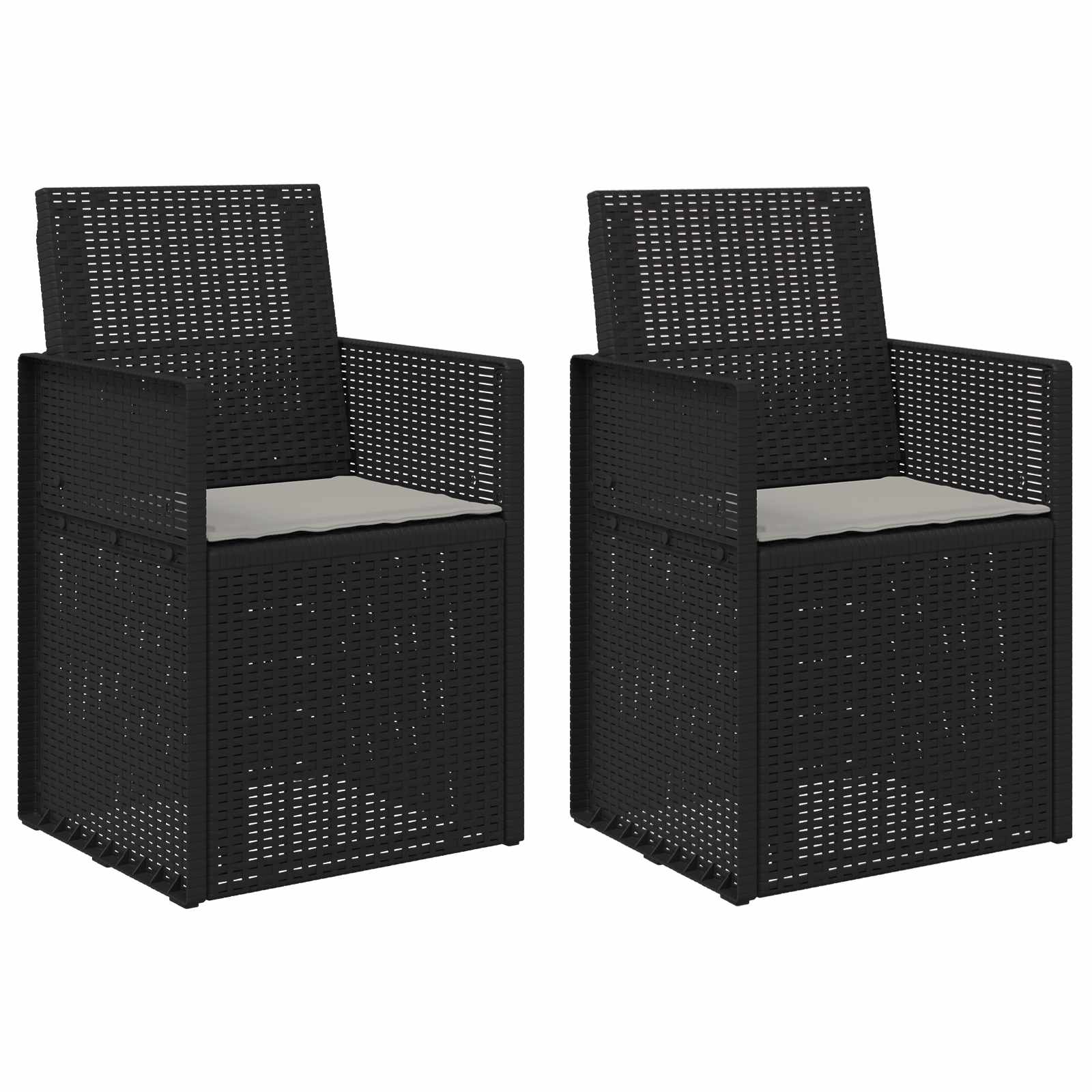 Tuin Eetstoelen 2 pcs Anthraciet en Lichtgrijs PP is nu te koop bij PeponiXL, paradijselijk wonen!