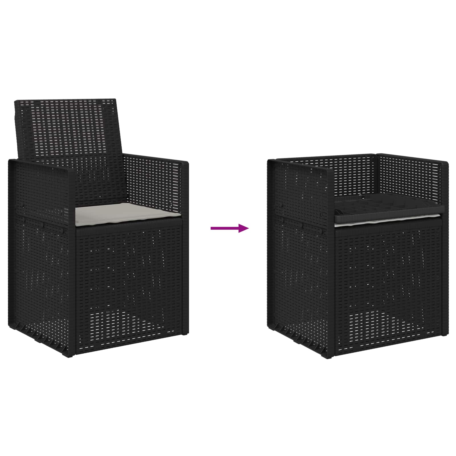 Tuin Eetstoelen 2 pcs Anthraciet en Lichtgrijs PP is nu te koop bij PeponiXL, paradijselijk wonen!