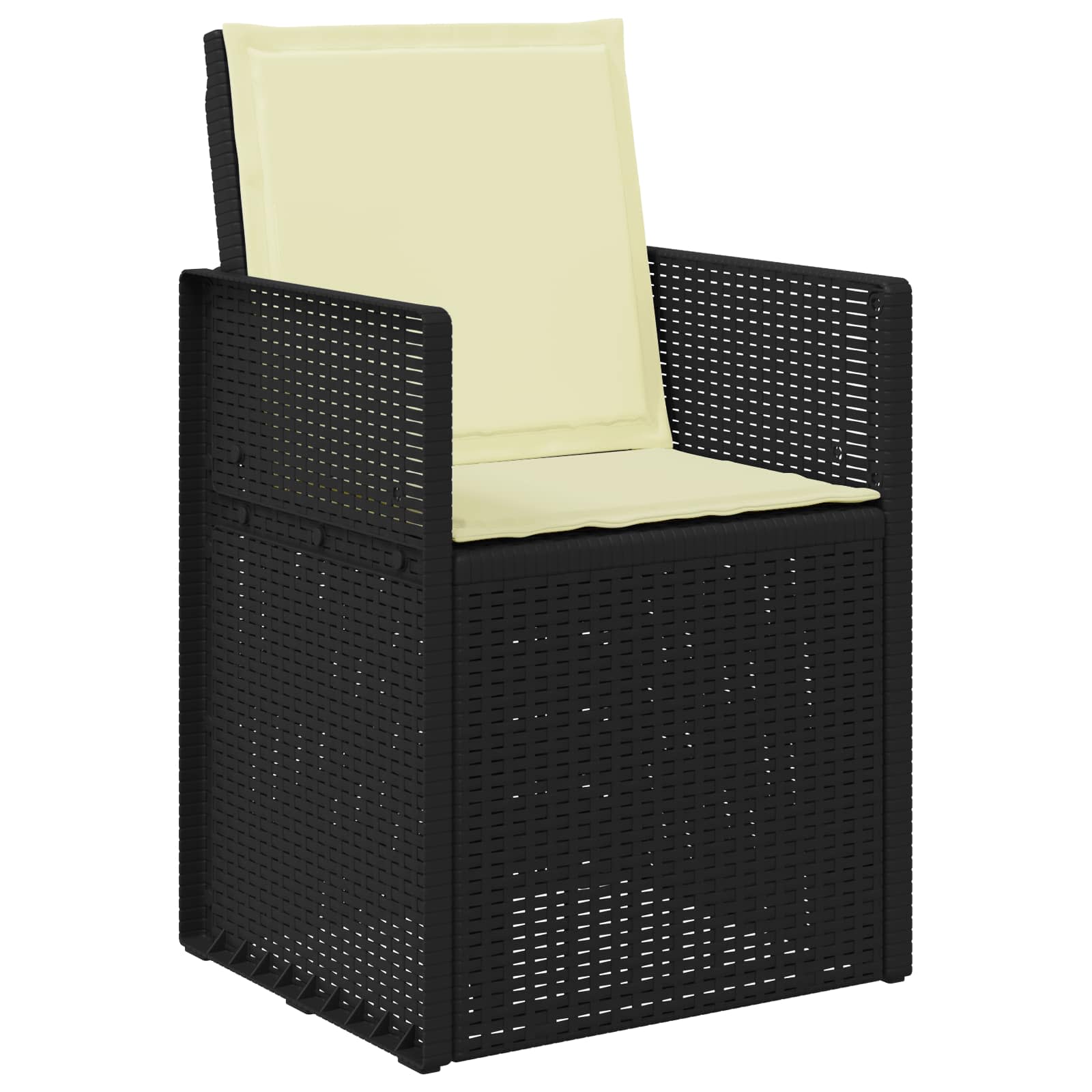 Tuin Eetstoelen 2 pcs Antraciet- en crèmekleurig PP is nu te koop bij PeponiXL, paradijselijk wonen!