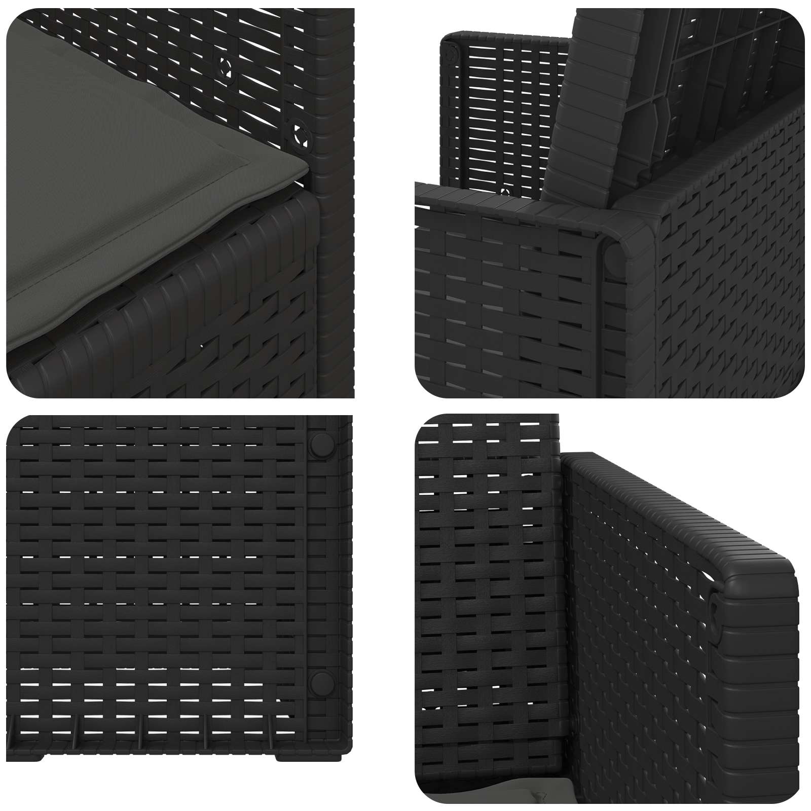 Tuin Eetstoelen 2 pcs Antracietkleurig PP is nu te koop bij PeponiXL, paradijselijk wonen!