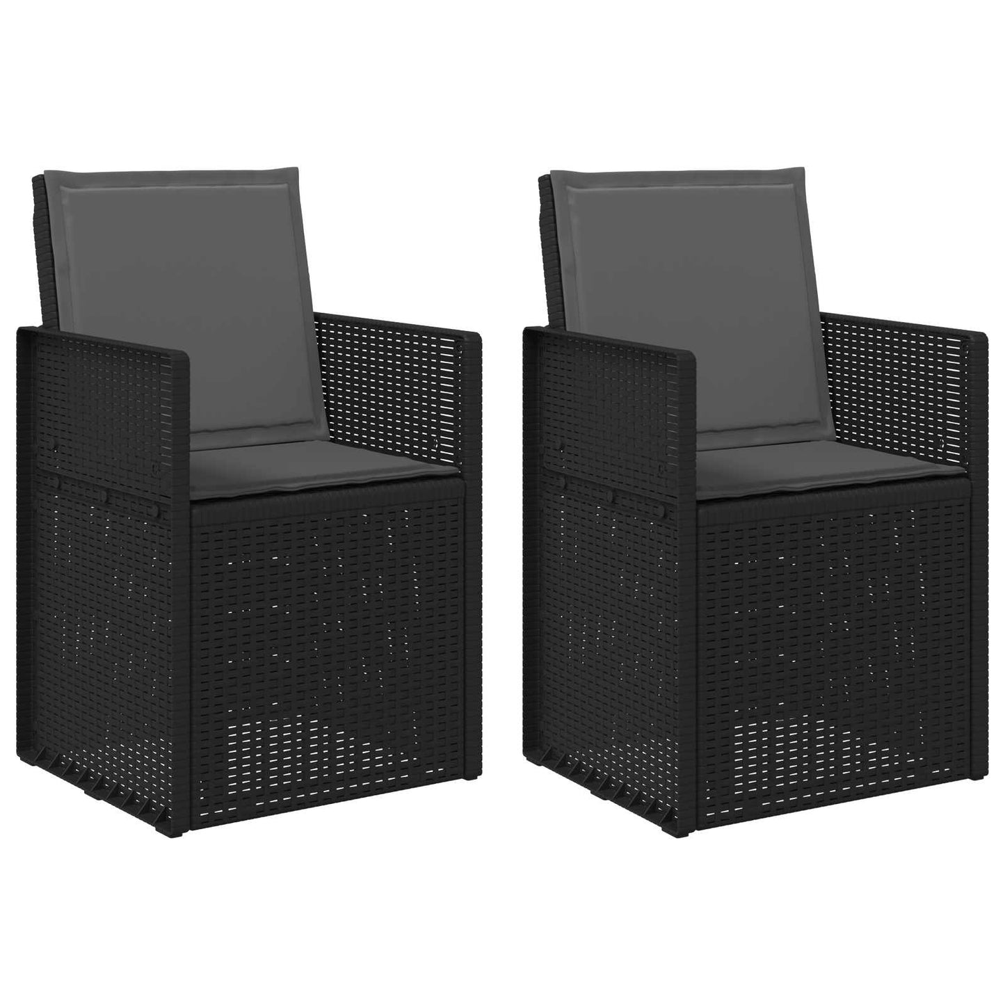 Tuin Eetstoelen 2 pcs Antracietkleurig PP is nu te koop bij PeponiXL, paradijselijk wonen!