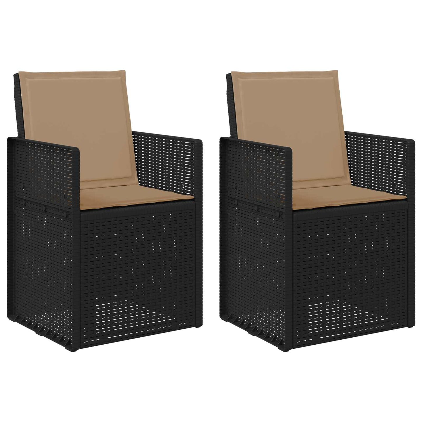 Tuin Eetstoelen 2 pcs Antracietkleurig en taupe PP is nu te koop bij PeponiXL, paradijselijk wonen!