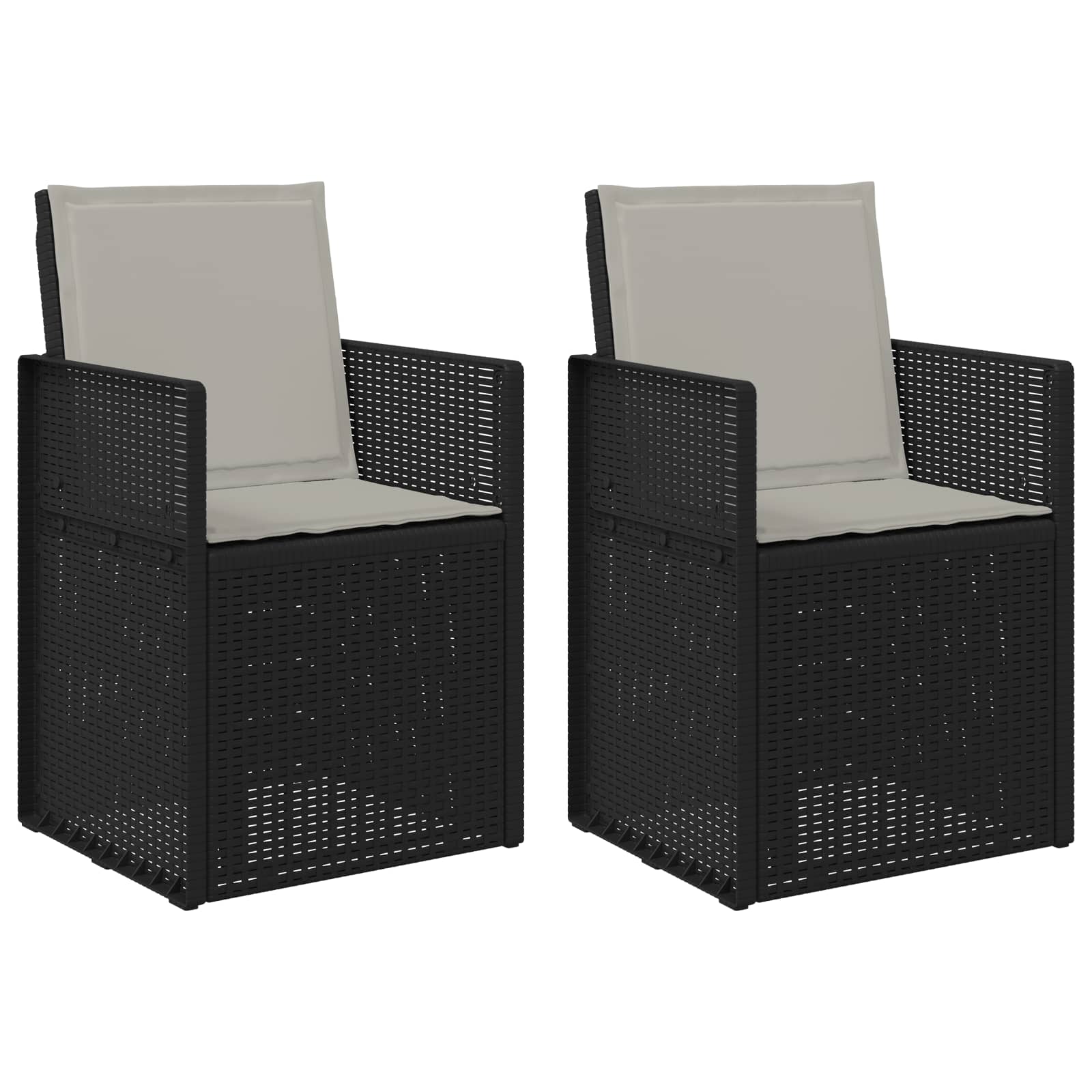 Tuin Eetstoelen 2 pcs Anthraciet en Lichtgrijs PP is nu te koop bij PeponiXL, paradijselijk wonen!