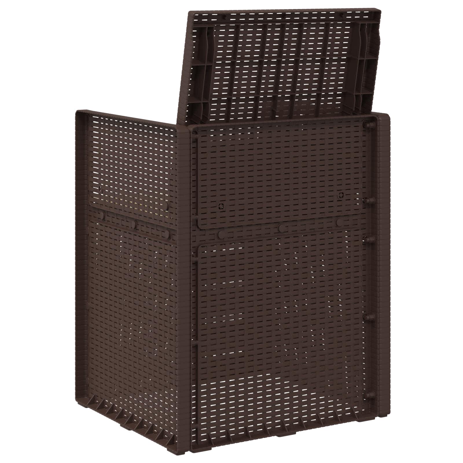 Tuin Eetstoelen 2 pcs Bruin en crèmekleurig PP is nu te koop bij PeponiXL, paradijselijk wonen!