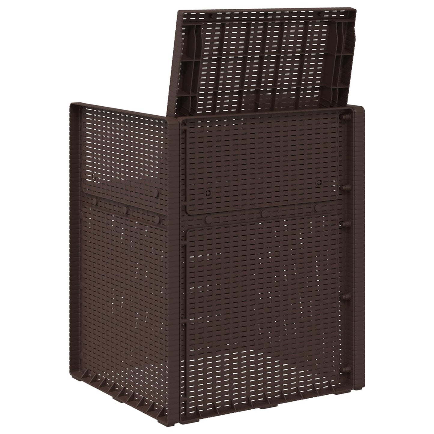 Tuin Eetstoelen 2 pcs Bruin en antracietkleurig PP is nu te koop bij PeponiXL, paradijselijk wonen!