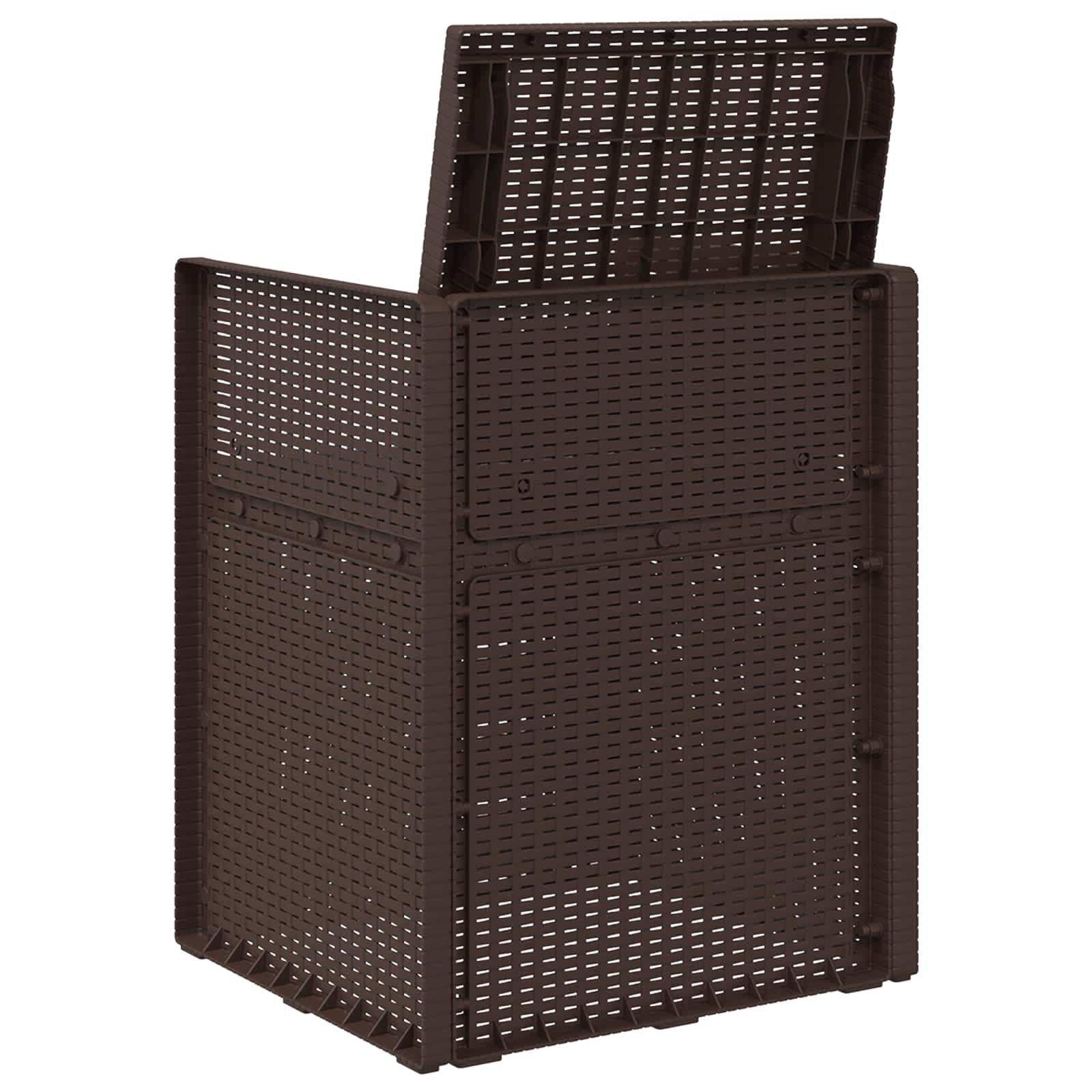 Tuin Eetstoelen 2 pcs Bruin en antracietkleurig PP is nu te koop bij PeponiXL, paradijselijk wonen!