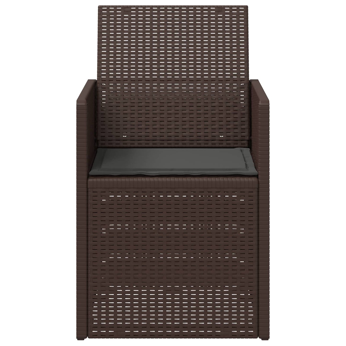 Tuin Eetstoelen 2 pcs Bruin en antracietkleurig PP is nu te koop bij PeponiXL, paradijselijk wonen!