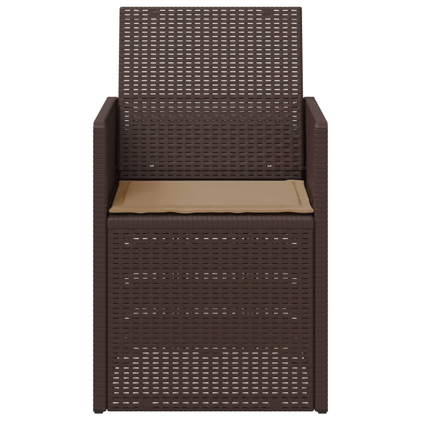 Tuin Eetstoelen 2 pcs Bruin en Taupe PP is nu te koop bij PeponiXL, paradijselijk wonen!