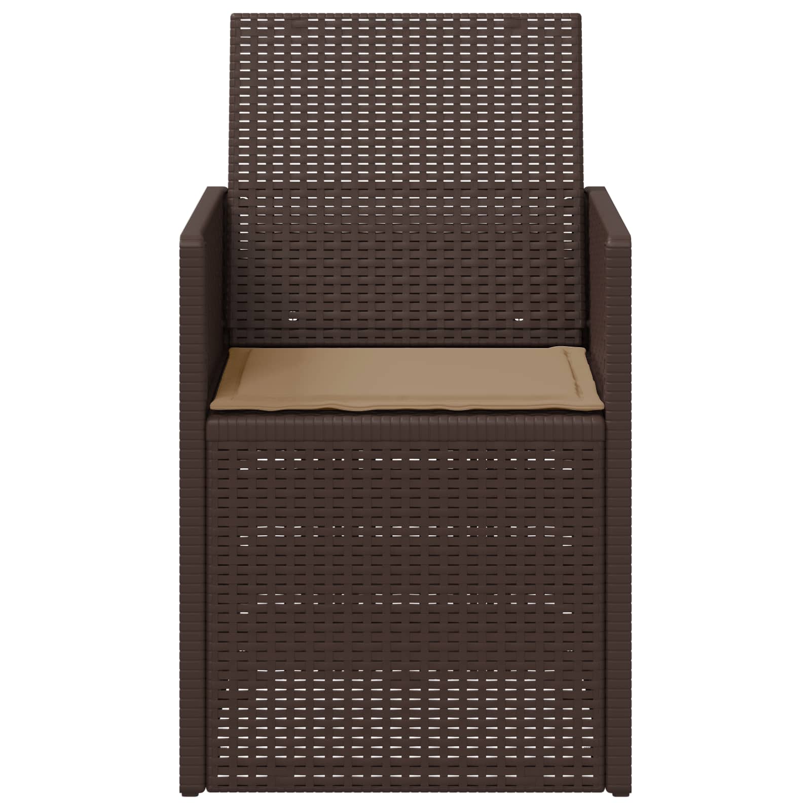 Tuin Eetstoelen 2 pcs Bruin en Taupe PP is nu te koop bij PeponiXL, paradijselijk wonen!