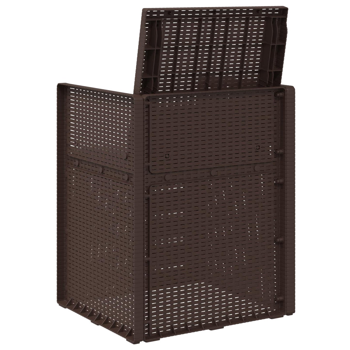 Tuin Eetstoelen 2 pcs Bruin en lichtgrijs PP is nu te koop bij PeponiXL, paradijselijk wonen!