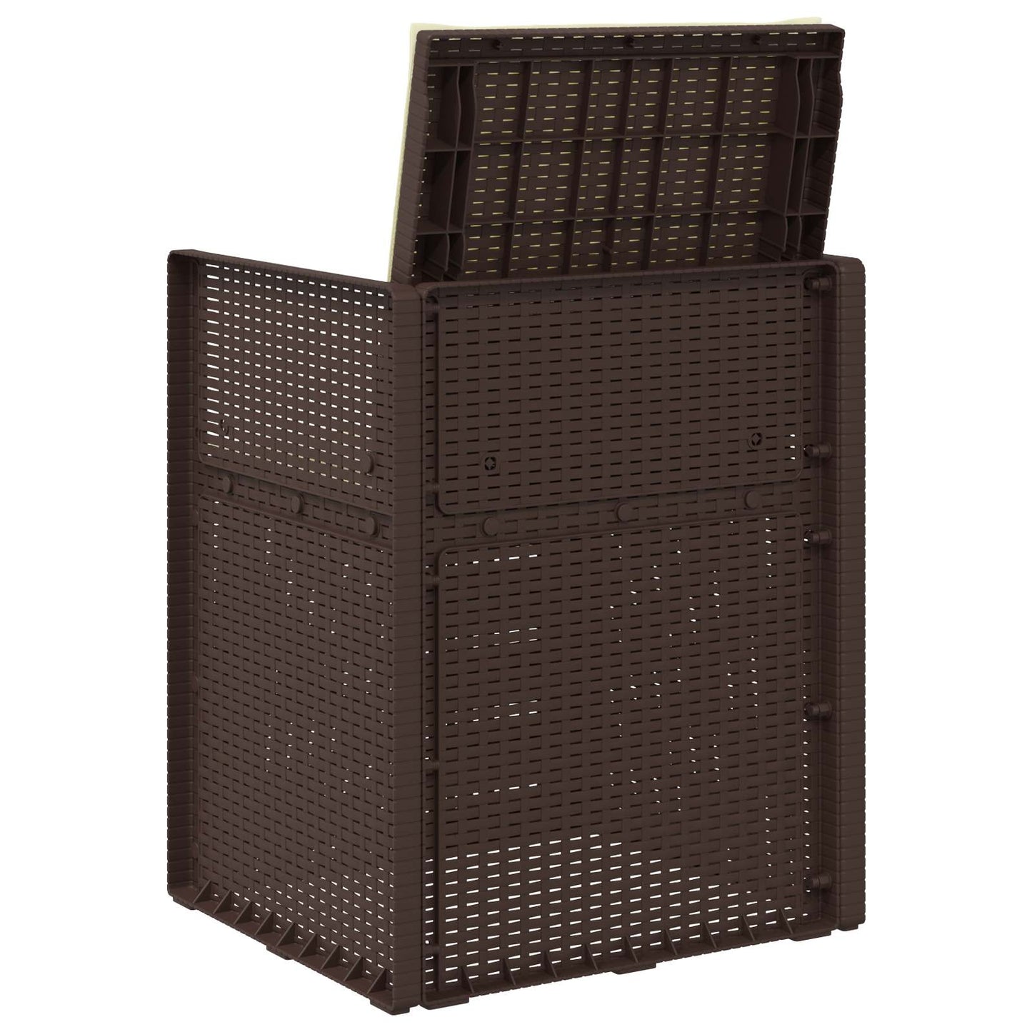 Tuin Eetstoelen 2 pcs Bruin en crèmekleurig PP is nu te koop bij PeponiXL, paradijselijk wonen!