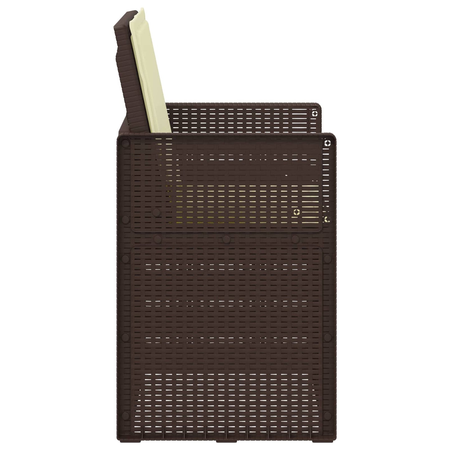 Tuin Eetstoelen 2 pcs Bruin en crèmekleurig PP is nu te koop bij PeponiXL, paradijselijk wonen!