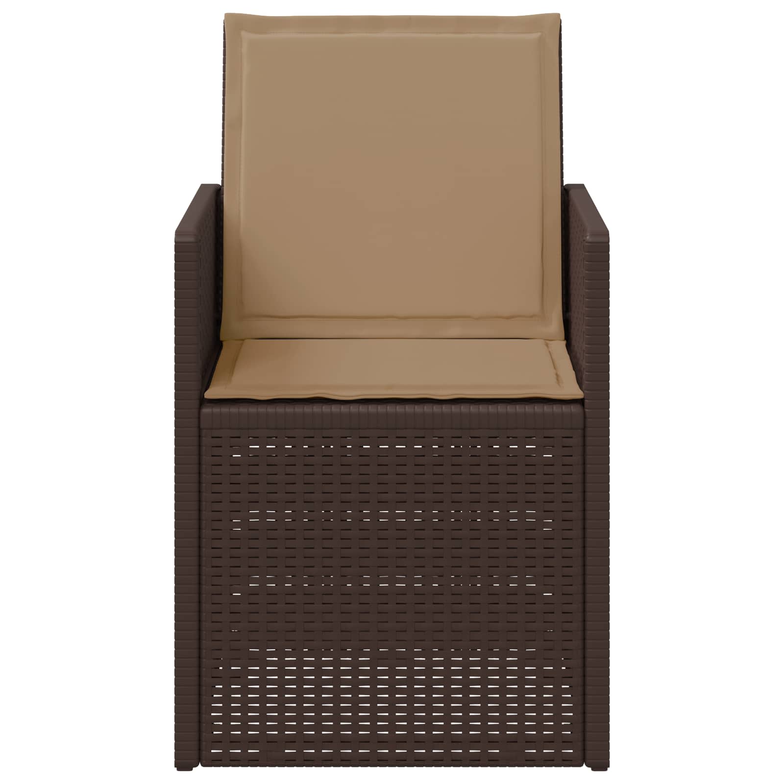 Tuin Eetstoelen 2 pcs Bruin en Taupe PP is nu te koop bij PeponiXL, paradijselijk wonen!