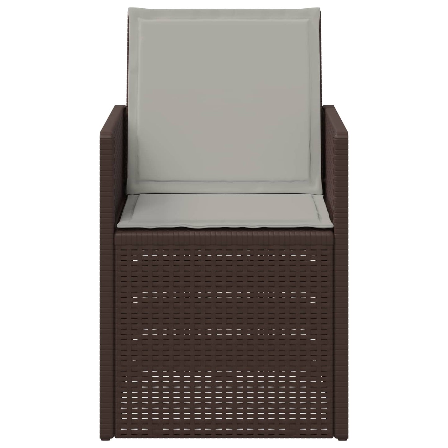Tuin Eetstoelen 2 pcs Bruin en lichtgrijs PP is nu te koop bij PeponiXL, paradijselijk wonen!