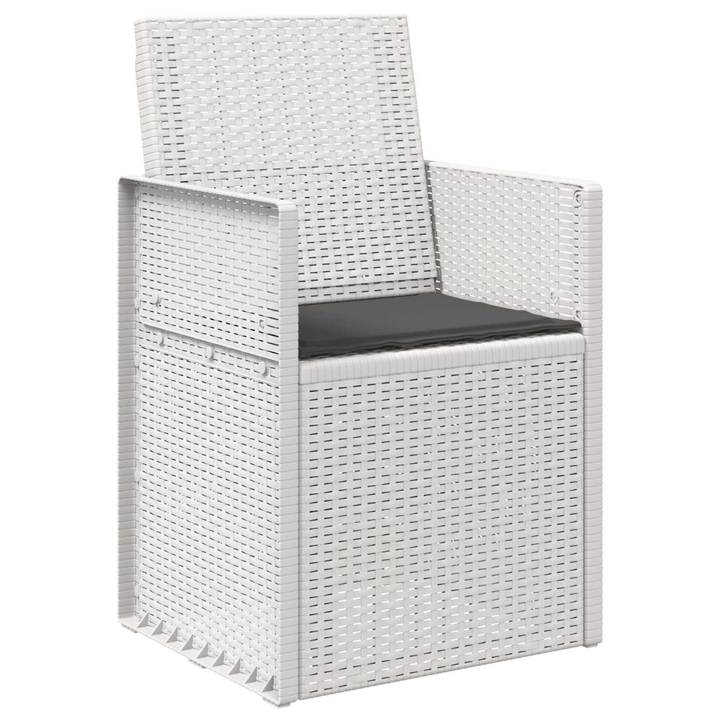 Tuin Eetstoelen 2 pcs Wit en antracietkleurig PP is nu te koop bij PeponiXL, paradijselijk wonen!