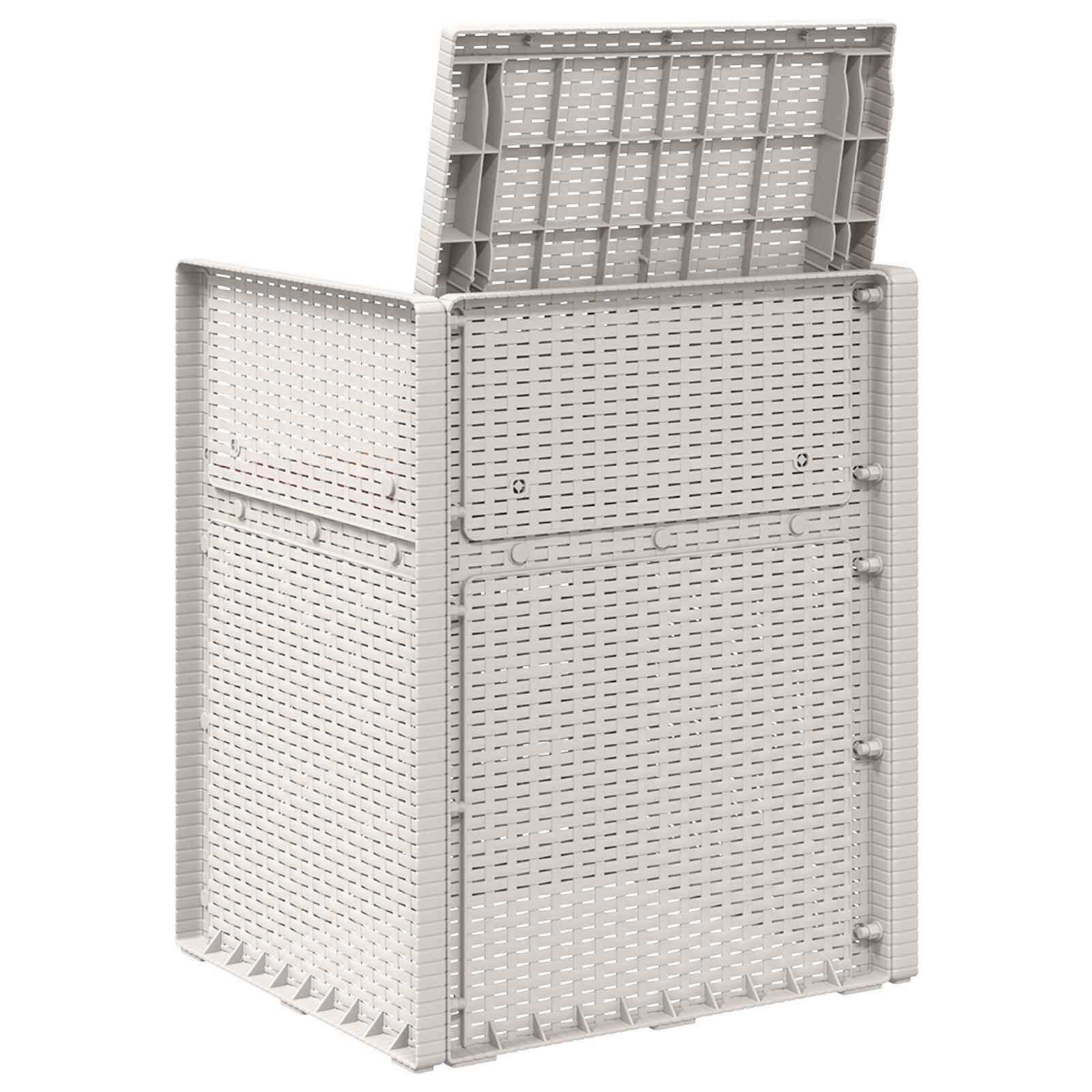 Tuin Eetstoelen 2 pcs Wit en Taupe PP is nu te koop bij PeponiXL, paradijselijk wonen!