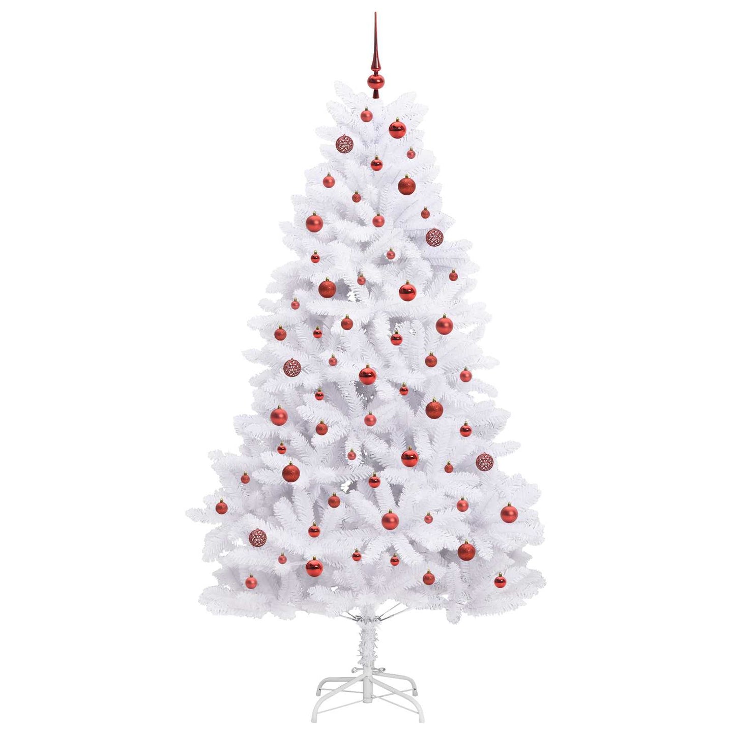 Kunstmatige Inklapbare Kerstboom Wit 210 cm PVC en staal is nu te koop bij PeponiXL, paradijselijk wonen!