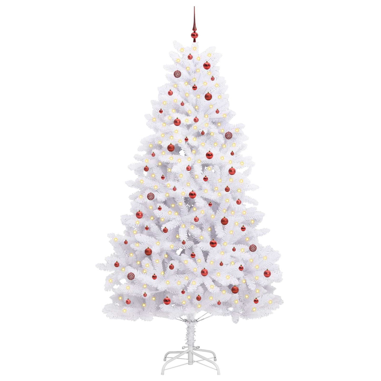 Kunstmatige Inklapbare Kerstboom Wit 270 cm PVC en staal is nu te koop bij PeponiXL, paradijselijk wonen!