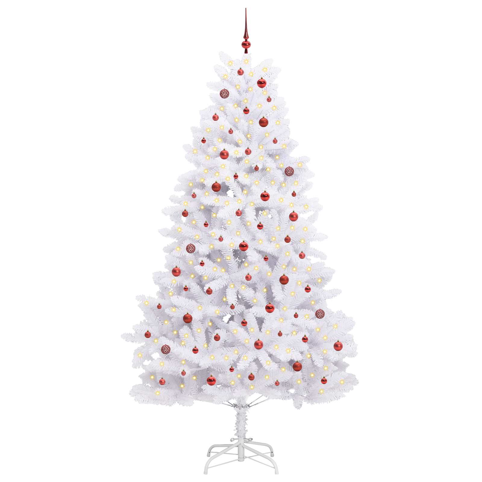 Kunstmatige Inklapbare Kerstboom Wit 270 cm PVC en staal is nu te koop bij PeponiXL, paradijselijk wonen!