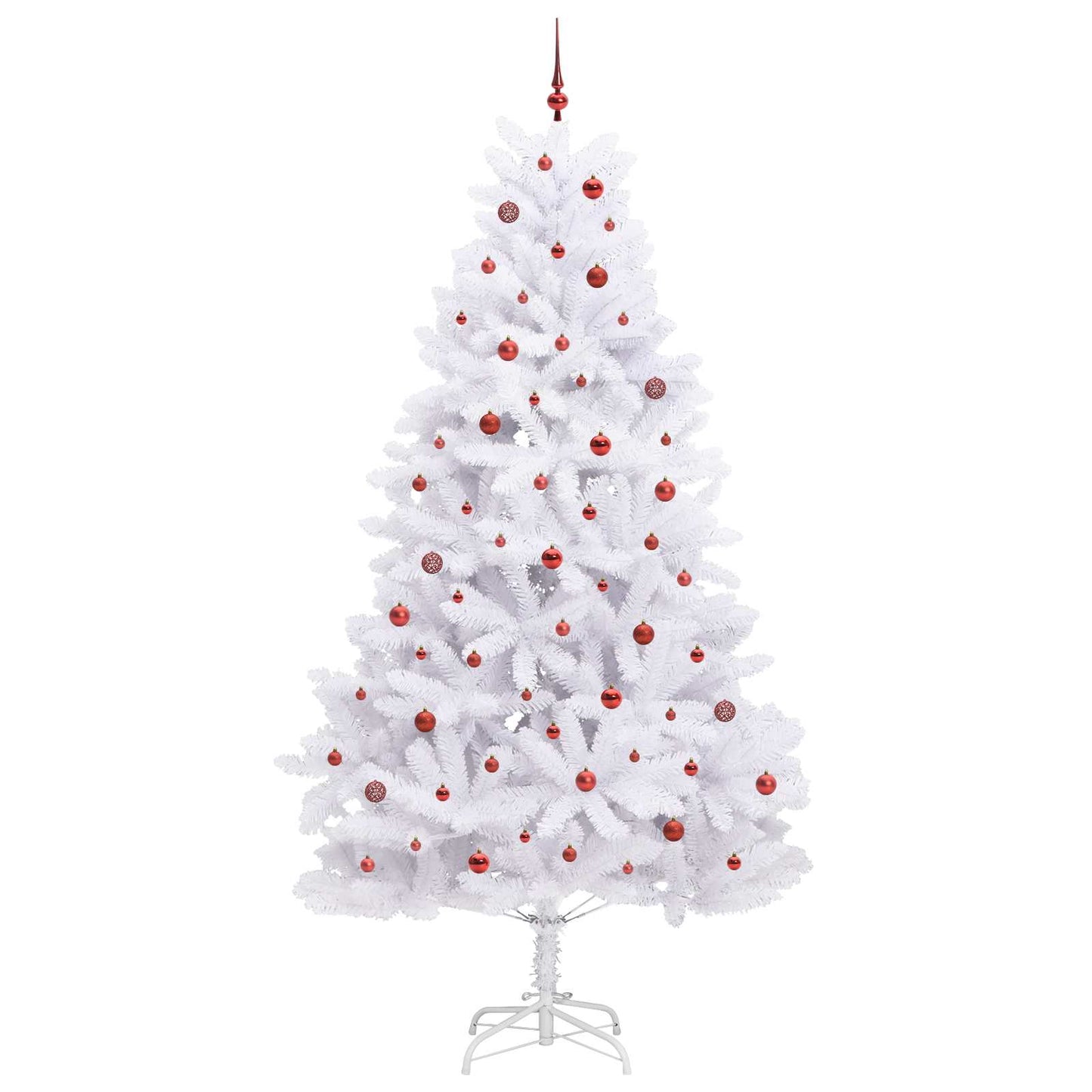 Kunstmatige Inklapbare Kerstboom Wit 270 cm PVC en staal is nu te koop bij PeponiXL, paradijselijk wonen!